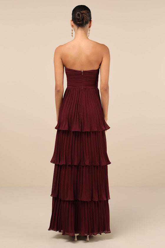 Seriously Sensational White Strapless Tiered Maxi Dress