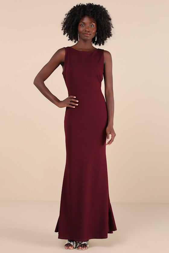 Exquisite Refinement Ivory Backless Bow Ruffled Maxi Dress