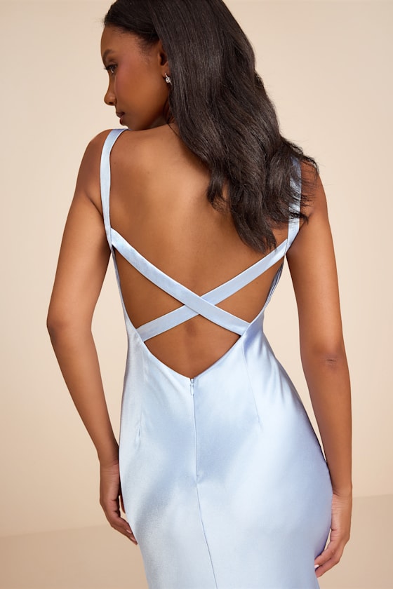 Perfectly Classy Yellow Satin Strappy Maxi Dress