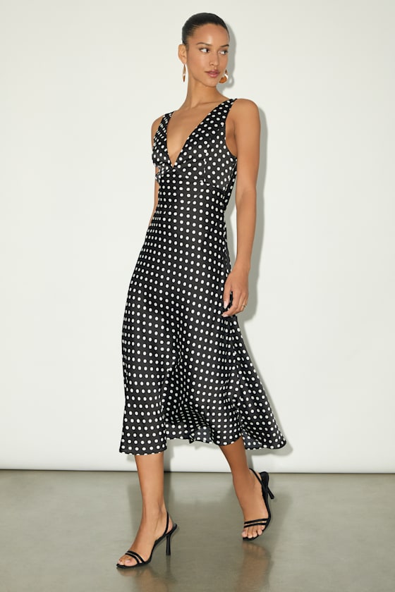 Incredible Love Brown Satin Cowl Back Midi Slip Dress
