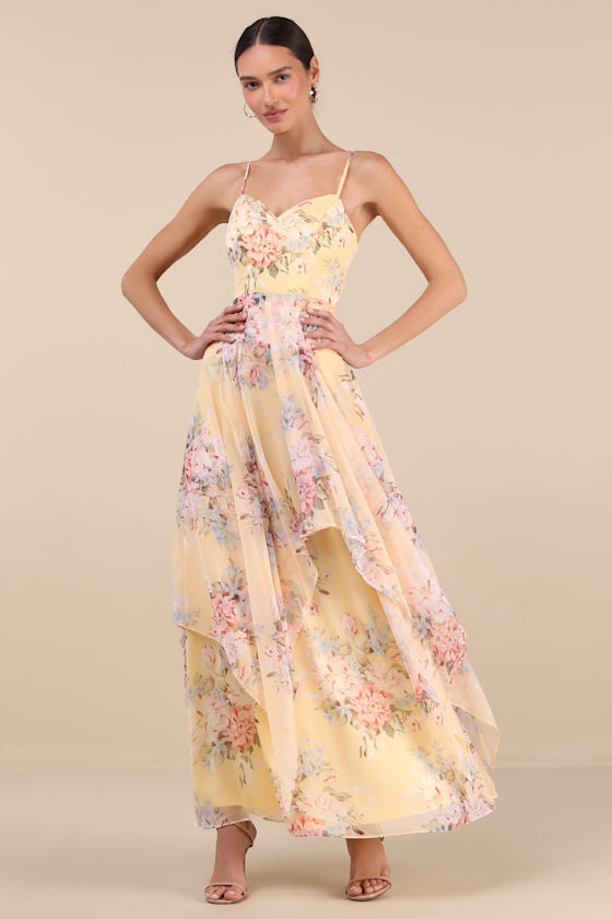 Breigh Black Floral Sleeveless Maxi Dress