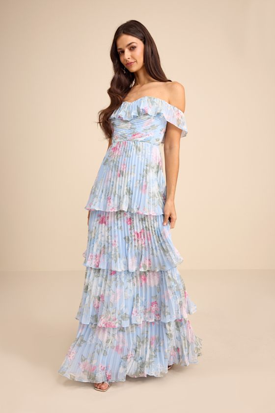 Always Remarkable White Pleated Off-the-Shoulder Maxi Dress
