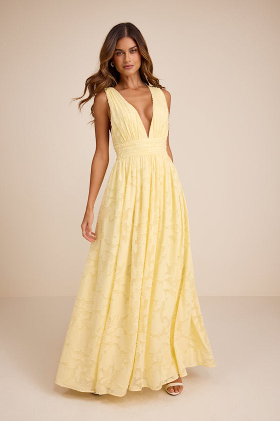 Sweet Sophistication Light Blue Burnout Floral Maxi Dress