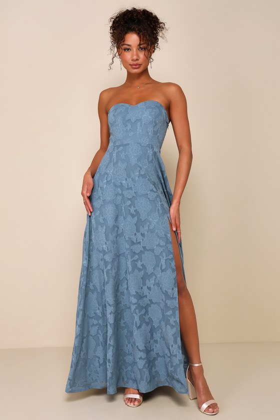 Garden of Romance Light Yellow Burnout Maxi Dress