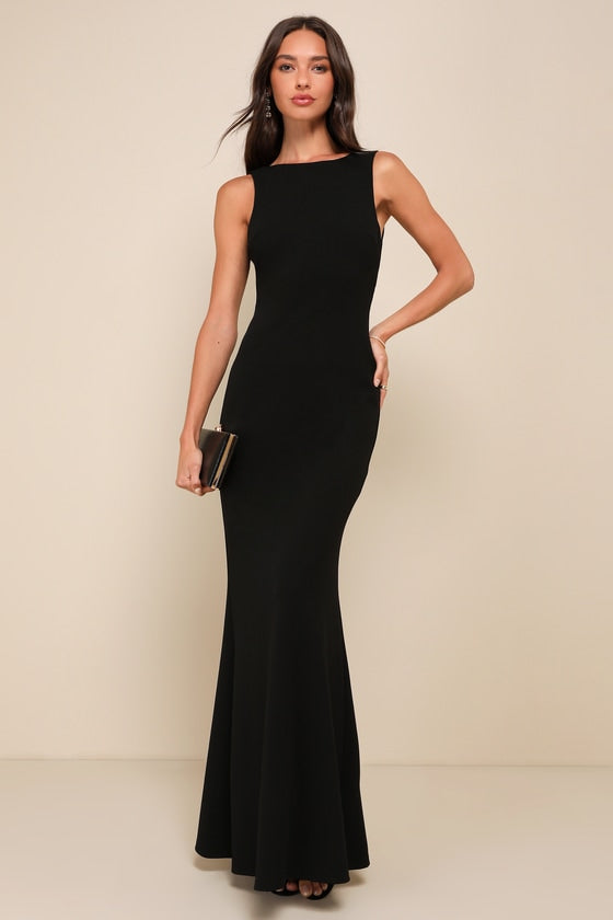 Love In Your Eyes Wine Red Knotted Mermaid Maxi Dress