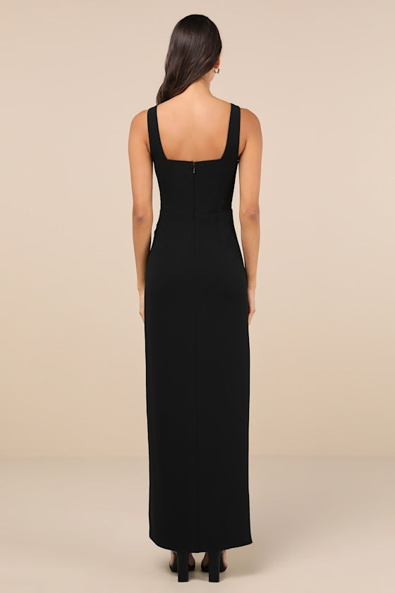 Glamorous Disposition Emerald Green Ruched Maxi Dress