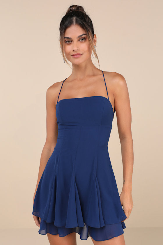 Perfected Sweetness Hot Pink Pleated Tiered Mini Dress