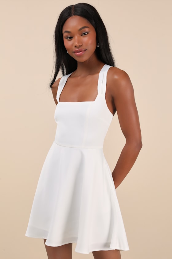 Admirably Chic Navy Blue Satin Lace-Up Mini Dress With Pockets