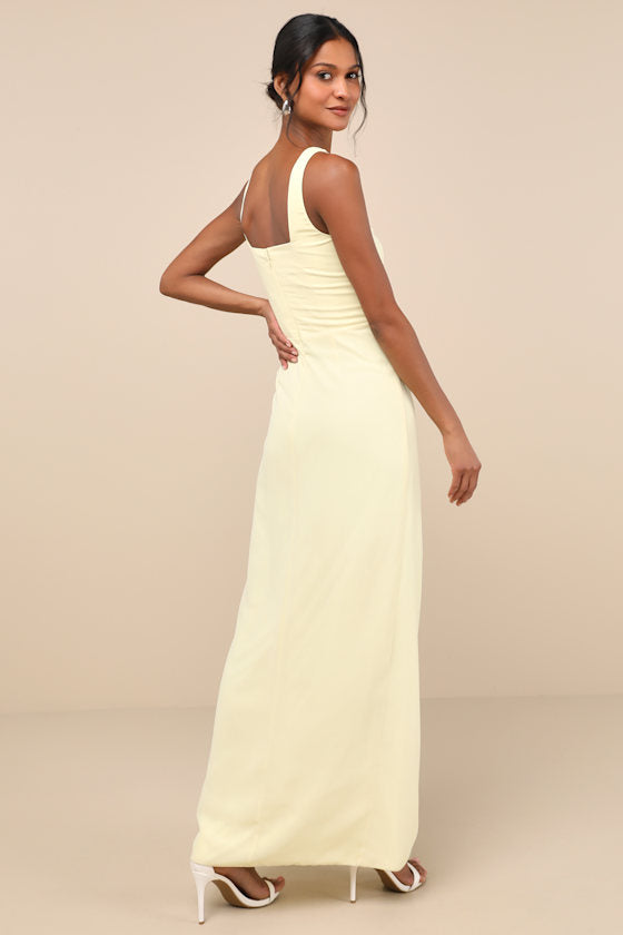 Glamorous Disposition Emerald Green Ruched Maxi Dress