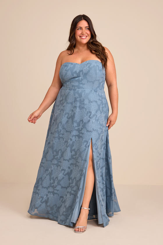Garden of Romance Light Yellow Burnout Maxi Dress