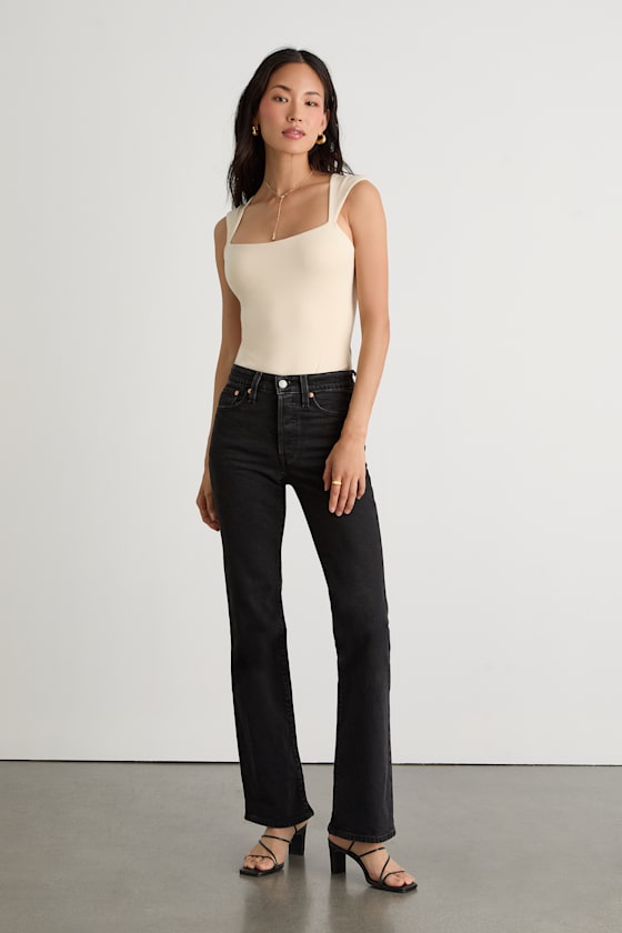 Brayden Light Yellow Square Neck Bodysuit