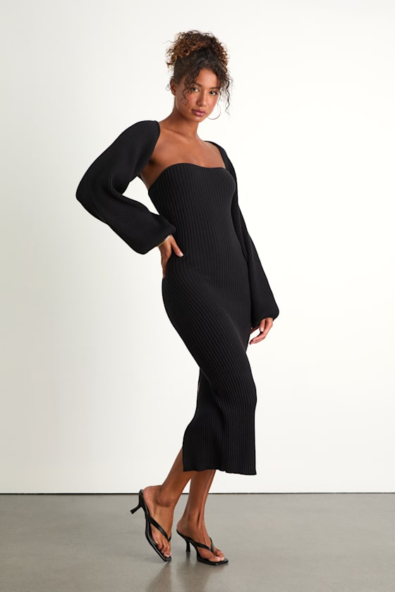 Autumn Aura Olive Green Ribbed Two-Piece Sweater Dress