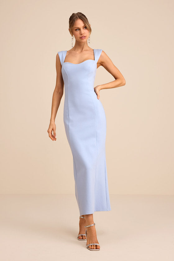 Samai Red Cap Sleeve Bodycon Midi Dress