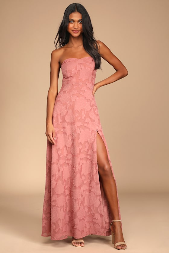 Garden of Romance Light Yellow Burnout Maxi Dress