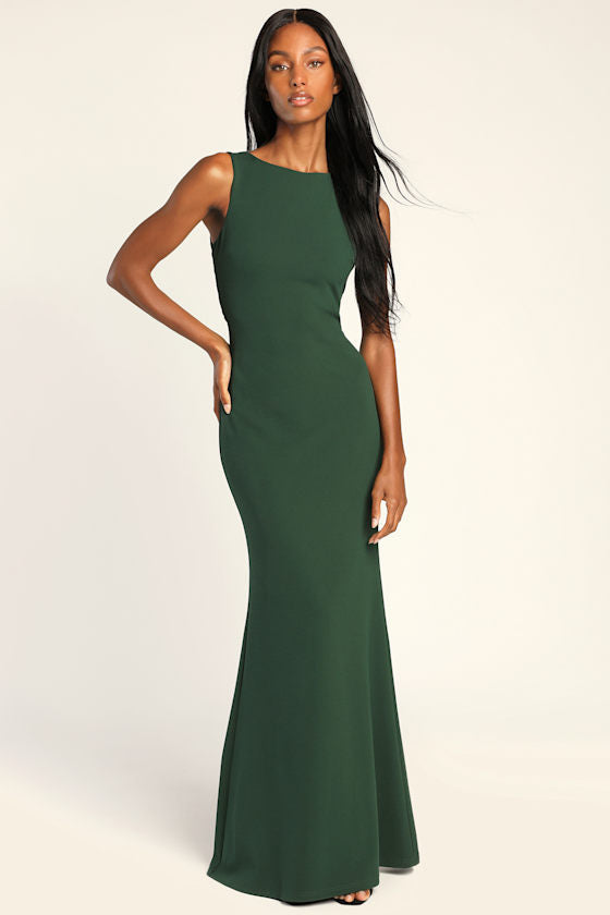 Love In Your Eyes Wine Red Knotted Mermaid Maxi Dress